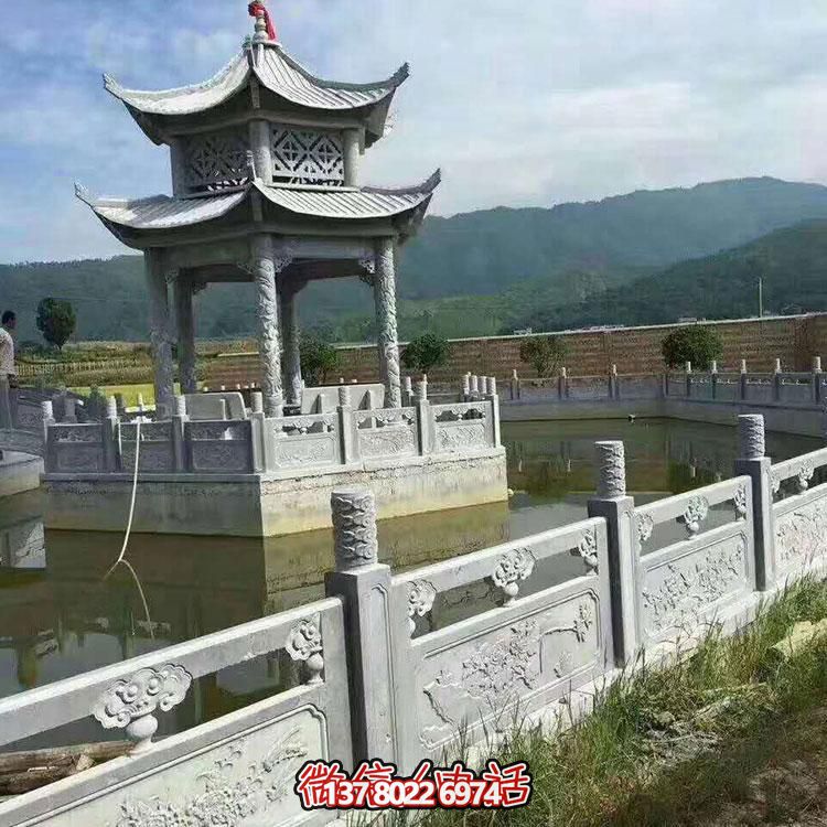古典仿古水池涼亭，享受休閑園林生活