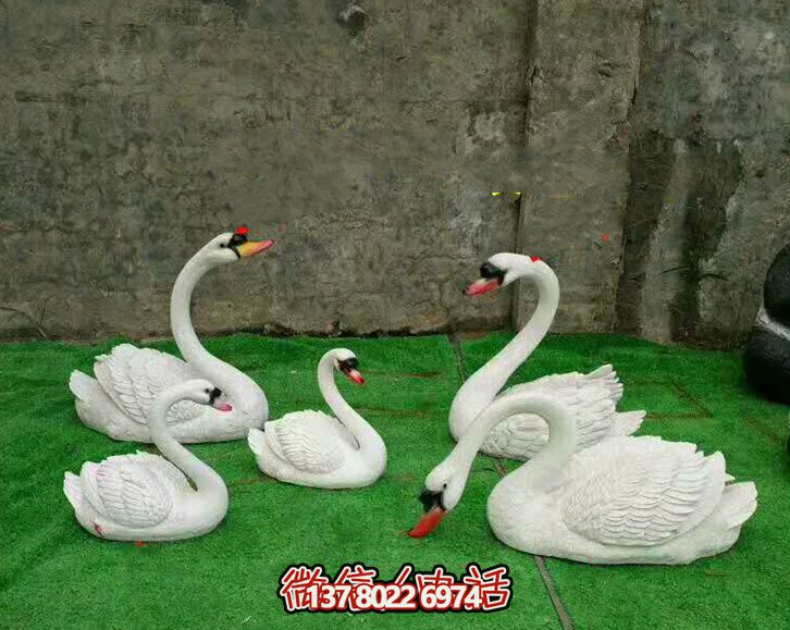 雕塑仿真天鵝，裝飾庭院、酒店、別墅等空間