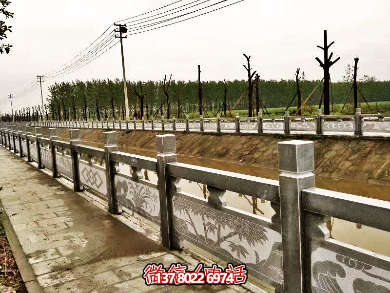 美化城市河道，完美防護(hù)欄桿，大理石裝飾