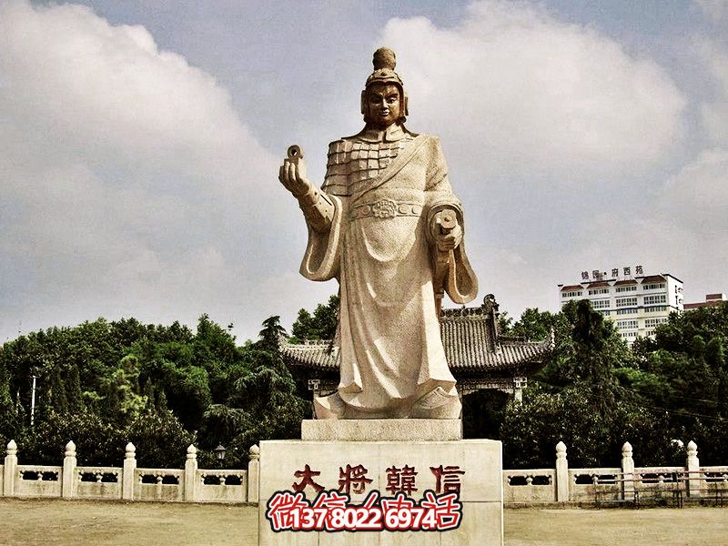 以漢白玉雕塑緬懷韓信，美化景區(qū)，展現(xiàn)創(chuàng)意兵