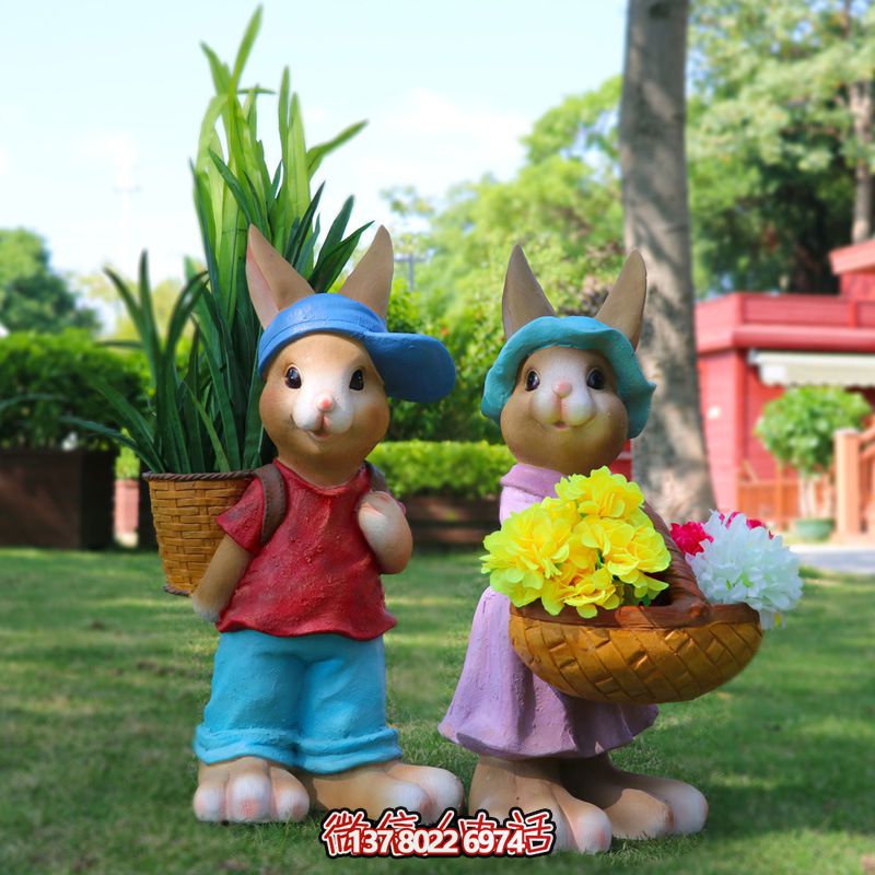 玻璃鋼兔子雕塑，只有可愛(ài)而不失大氣！