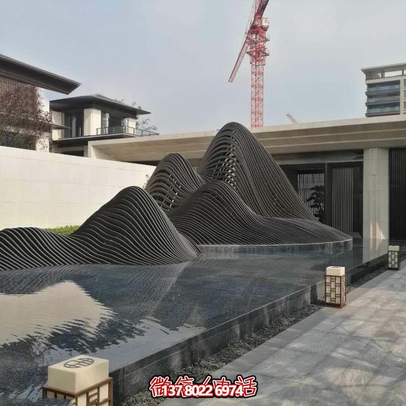 精致不銹鋼鐵藝假山，景觀抽象庭院裝飾別墅