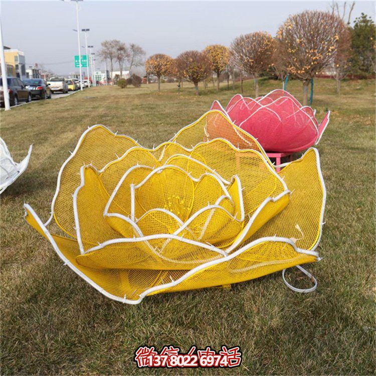 不銹鋼玫瑰花鏤空雕塑擺件，點(diǎn)綴戶(hù)外公園花園