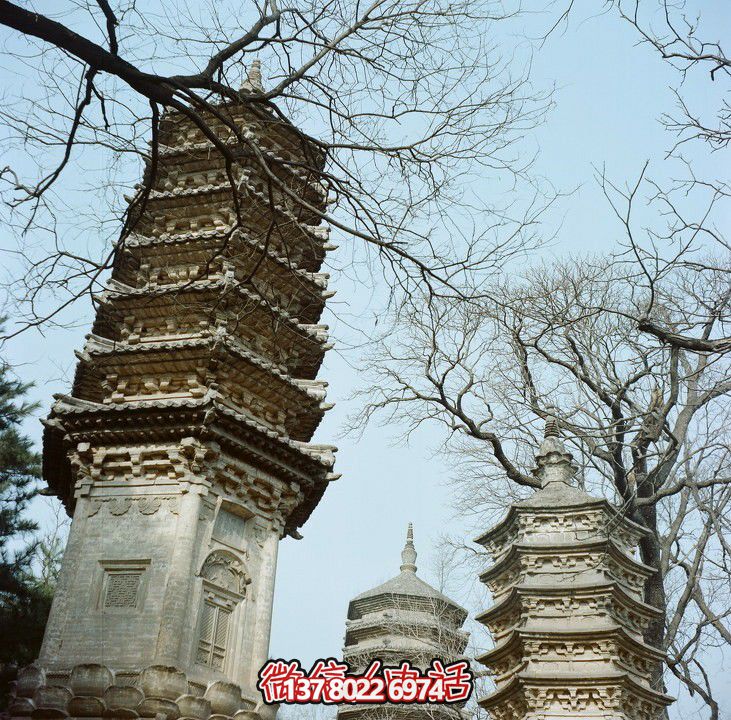仿古石雕舍利塔，傳承古老文化