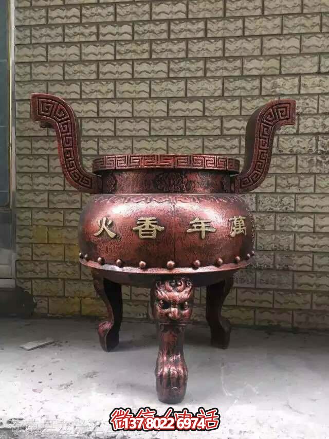 紅銅香爐，來自古老寺院的精美鑄造