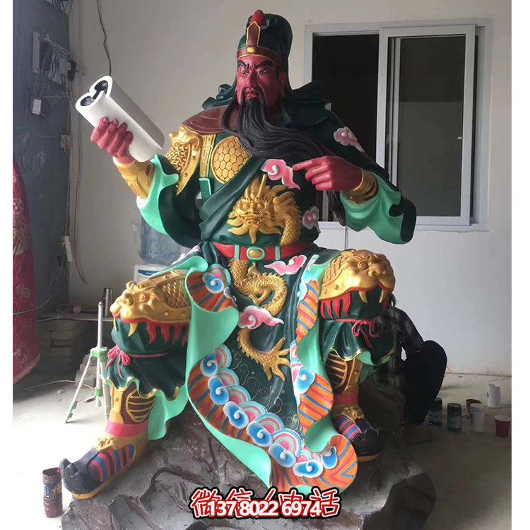 玻璃鋼關(guān)公神像，打造古典寺廟氛圍