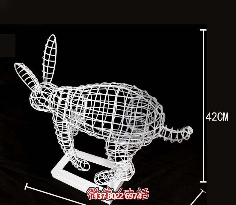 鏤空不銹鋼兔子雕塑，為您的室內(nèi)裝飾添彩