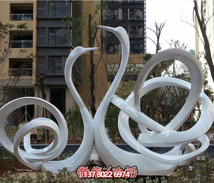 創(chuàng)意天鵝雕塑，為公園和小區(qū)帶來(lái)抽象的藝術(shù)氛圍