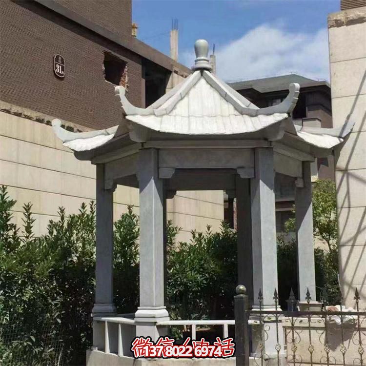 精美大理石涼亭，營造完美宅院景象