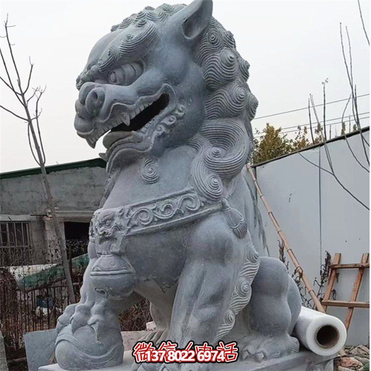 豪華庭院大型獅子雕塑，招財進寶，鎮(zhèn)宅門口裝飾