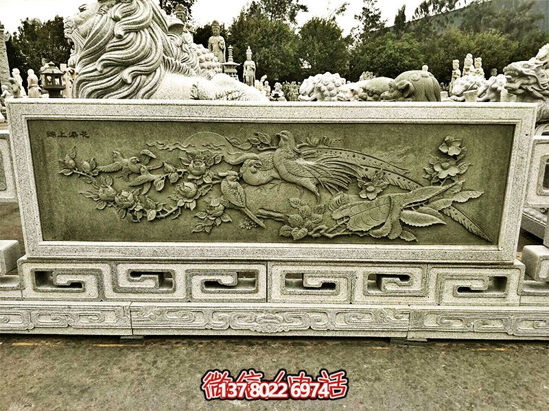 大理石綠浮雕欄桿，為景區(qū)裝飾錦上添花