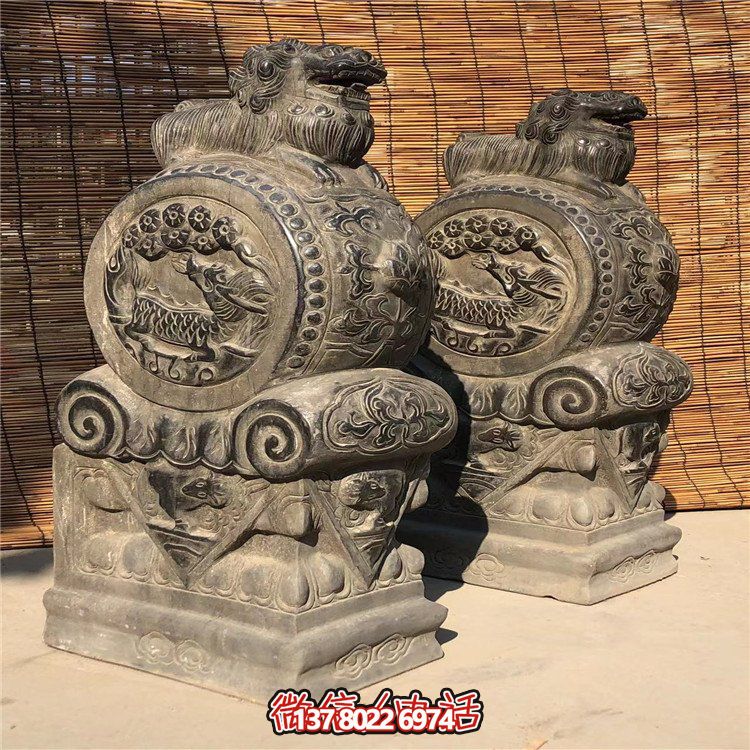 仿古石門墩，精致唯美