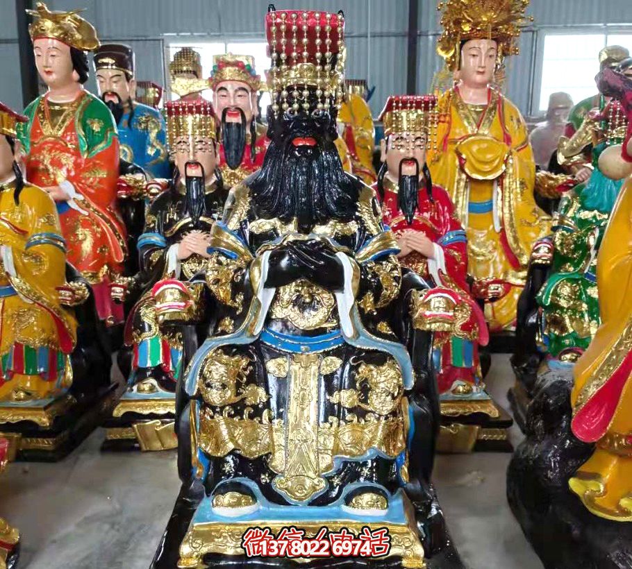 玻璃鋼彩繪龍王雕塑，傳承古老文化