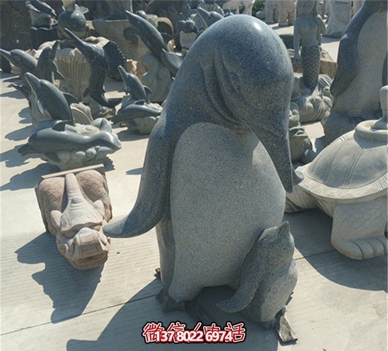 企鵝雕塑，讓公園更加精彩