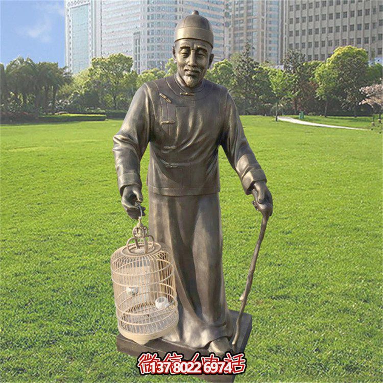 仿古風(fēng)格玻璃鋼雕像，為公園提供優(yōu)雅的民俗裝飾