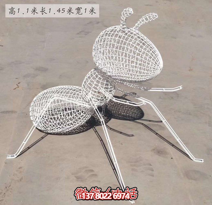 不銹鋼網(wǎng)格照明螞蟻雕塑，點亮大型園林景觀