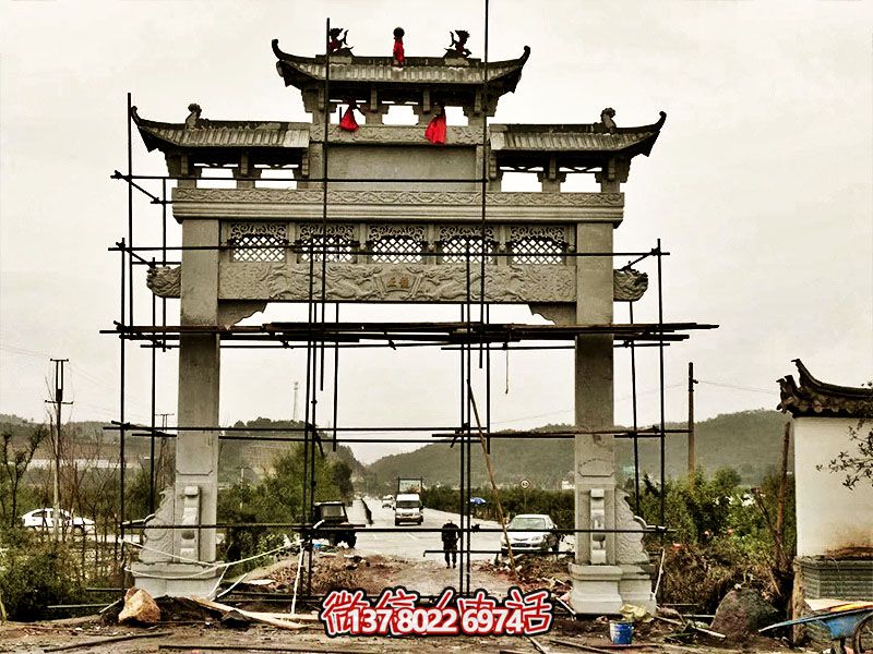 古風(fēng)石牌坊，引領(lǐng)鄉(xiāng)村建筑新潮流