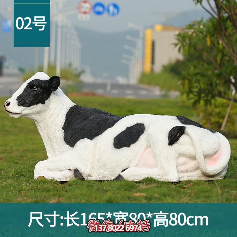 玻璃鋼牛雕塑，讓你的草坪只為休息