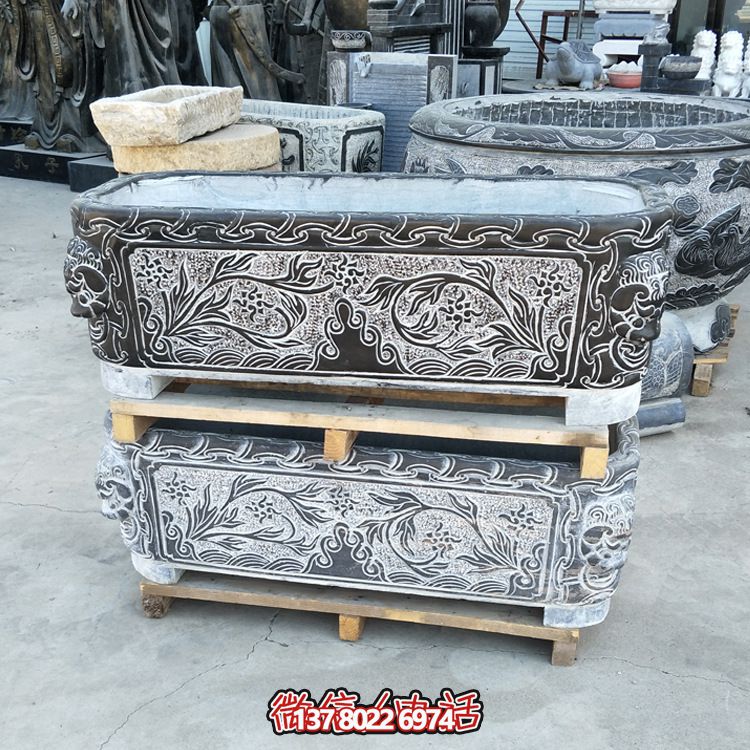 青石老招財(cái)裝飾景觀養(yǎng)魚(yú)石槽 青石老招財(cái)裝飾景觀養(yǎng)魚(yú)石槽
