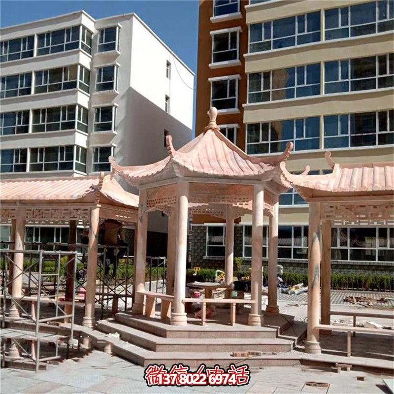 精美雕刻大理石涼亭，為小區(qū)、公園、休閑區(qū)帶來獨(dú)特視覺享受