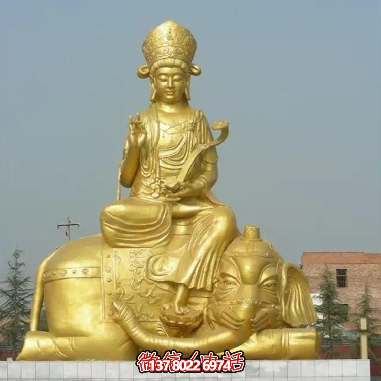 玻璃鋼雕塑文姝普賢，精致烤漆噴金大型景點(diǎn)裝飾