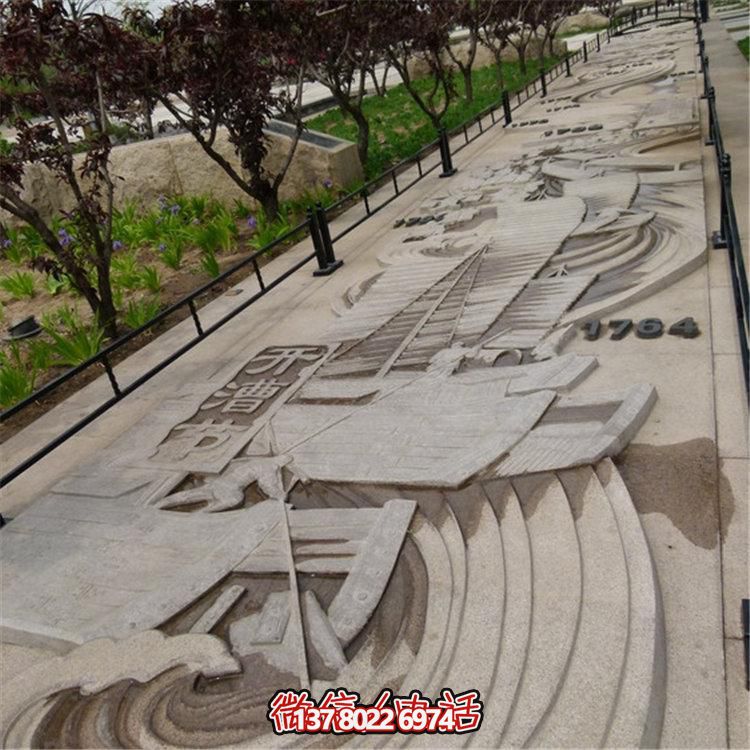 大理石浮雕壁畫，點綴景區(qū)廣場裝飾
