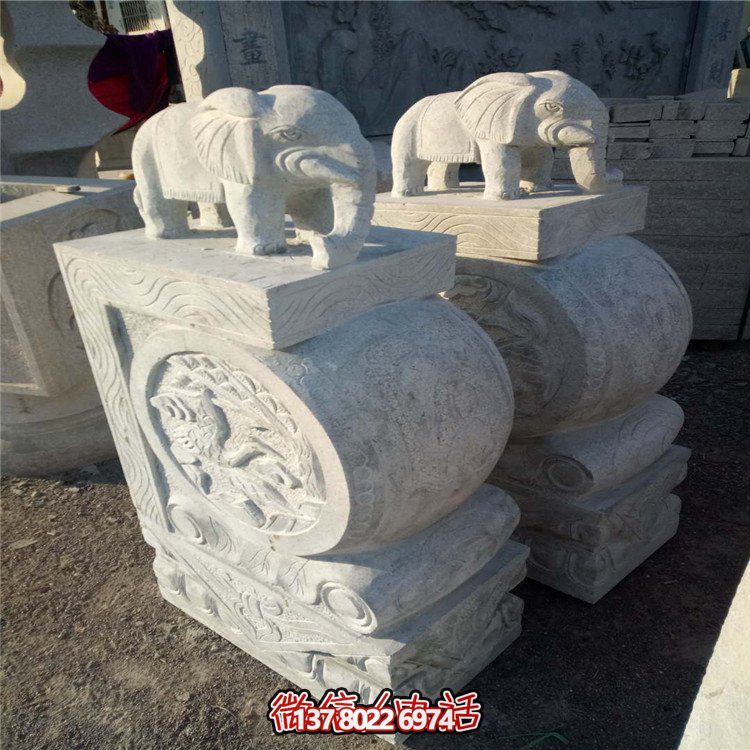 大理石石雕抱鼓，為您的園林庭院門口點綴美觀