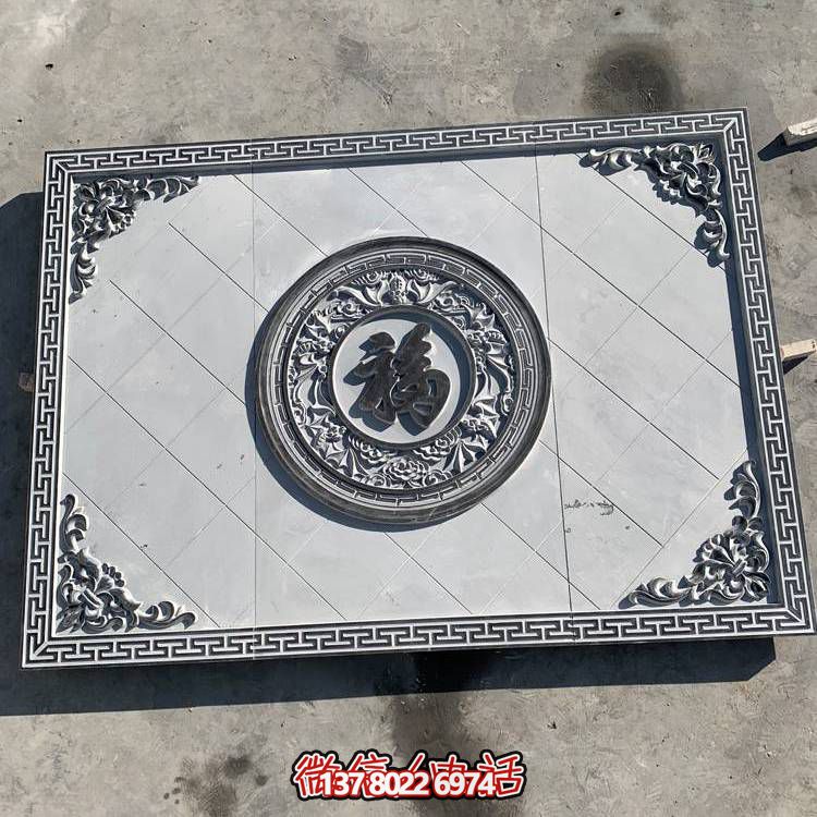 黃色沙巖浮雕影壁，景觀背景雕塑