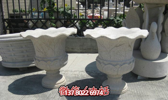 歐式大理石花盆石雕雕塑，締造公園景區(qū)精美景觀