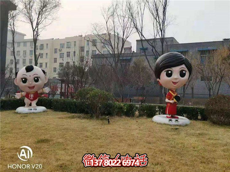 藝術(shù)玻璃鋼雕塑，點(diǎn)綴美麗園林景觀