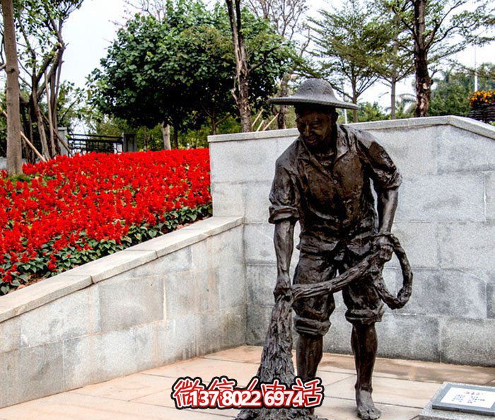 仿真捕魚(yú)人撒網(wǎng)裝飾公園景觀銅雕塑 仿真捕魚(yú)人撒網(wǎng)裝飾公園景觀銅雕塑