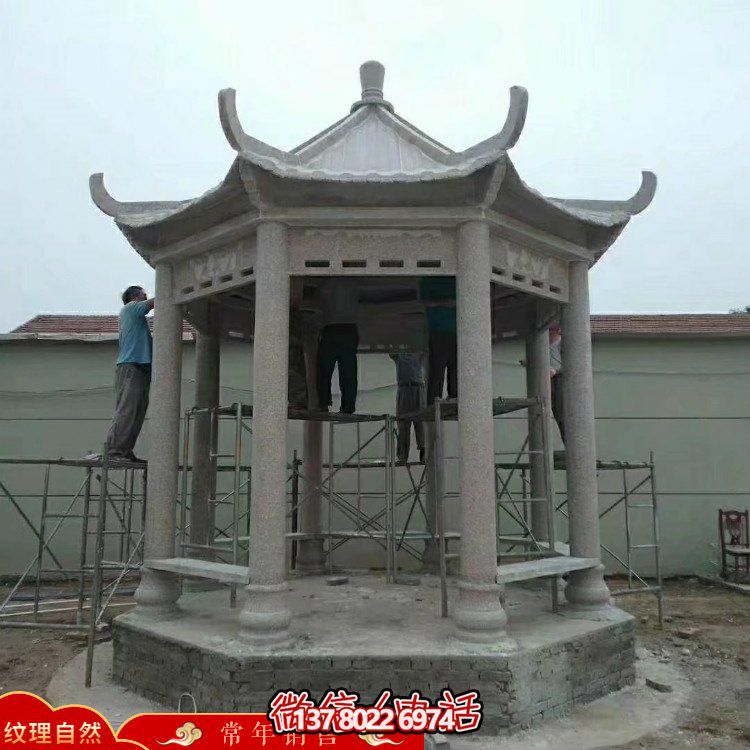 創(chuàng)意涼亭大理石雕塑，為戶外公園帶來獨特魅力