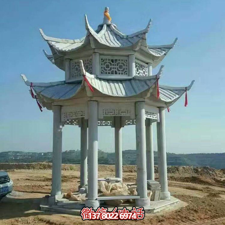 中式雙層涼亭，傳承傳統(tǒng)文化美學(xué)