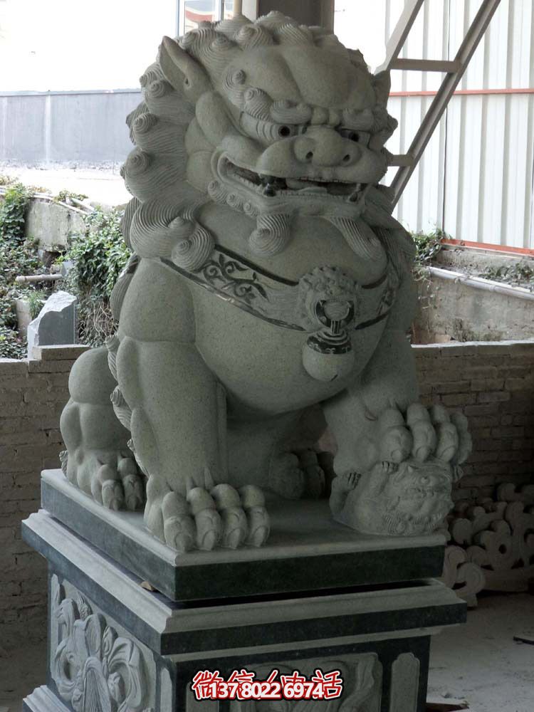 仿真大理石獅子雕塑，裝飾別墅大型法院