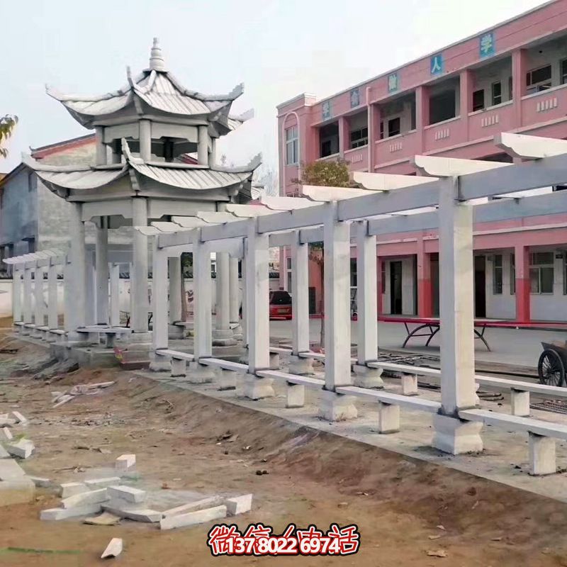 仿古雙層大理石休閑涼亭——給學(xué)校操場(chǎng)注入歷史文化色彩 仿古雙層大理石休閑涼亭——給學(xué)校操場(chǎng)注入歷史文化色彩