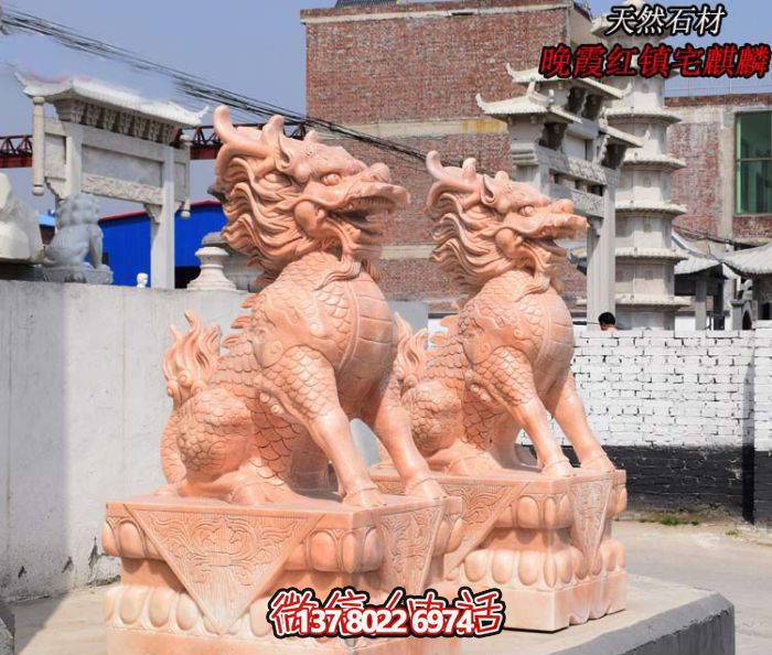 仿古神麒麟石雕，點綴您的庭院門口