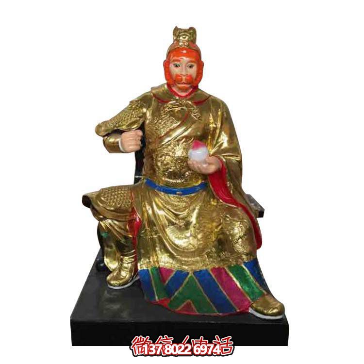 玻璃鋼佛像，金烤漆噴涂