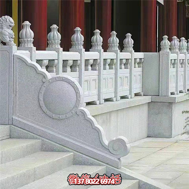 精美石雕欄桿欄板，點綴景區(qū)景點，增添園林雕塑之美
