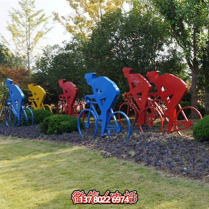 不銹鋼剪影賽車擺件，點(diǎn)綴公園草坪