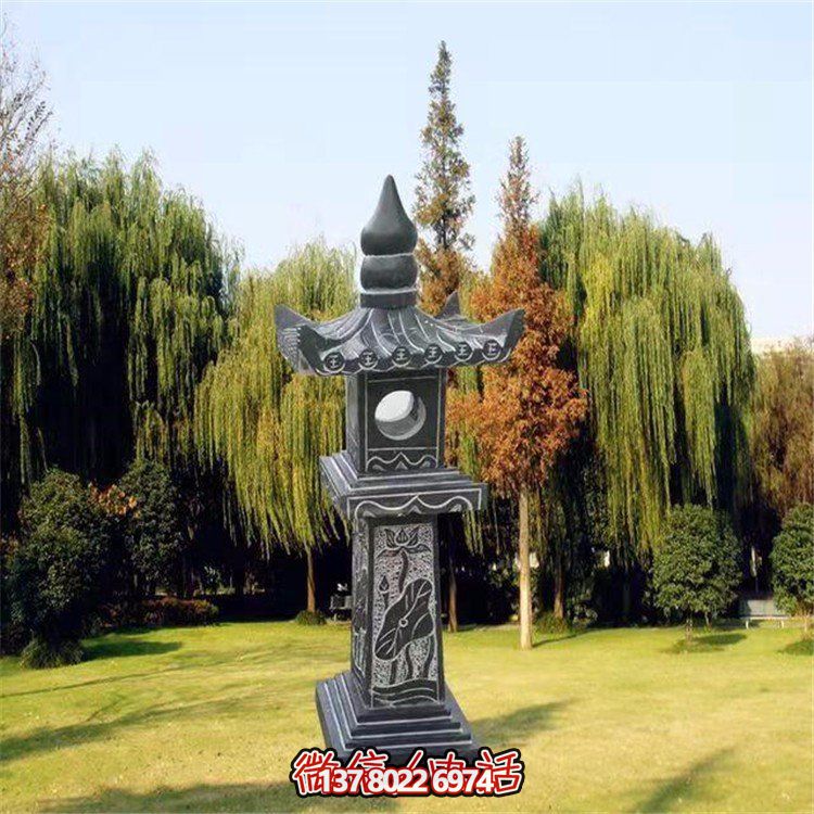 精美青石石雕石燈景觀擺件，裝點你的戶外庭院