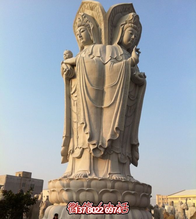 大型觀音大理石雕塑，精美的園林景觀裝飾