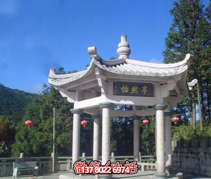 怡然仿古戶外建筑漢白玉擺放，增添農(nóng)場景觀魅力