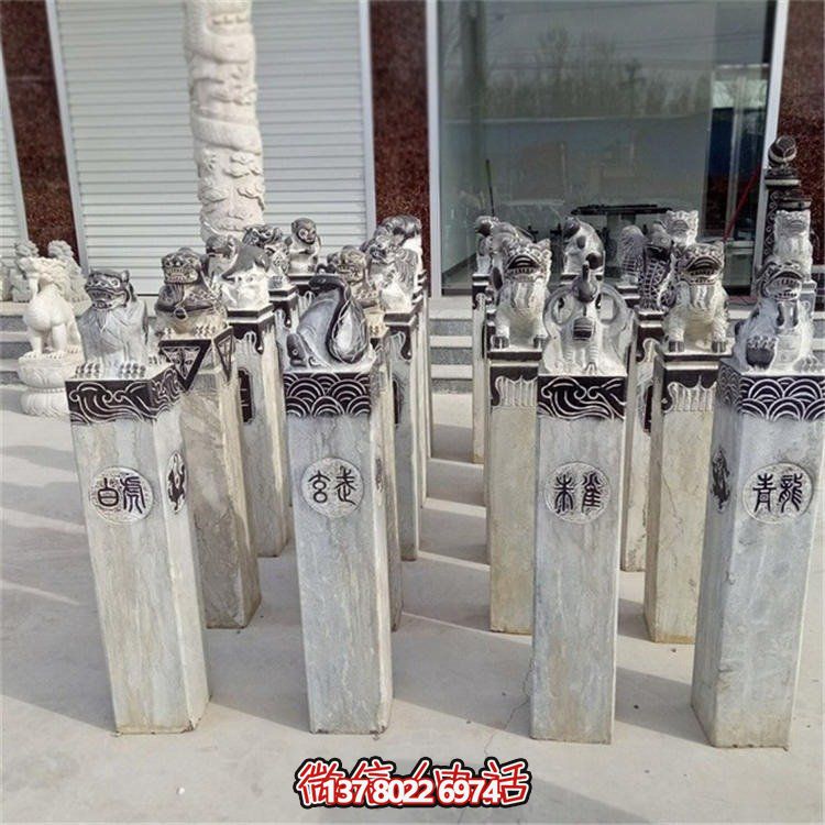 精美大理石雕塑，辟邪鎮(zhèn)宅，拴馬樁大型裝飾