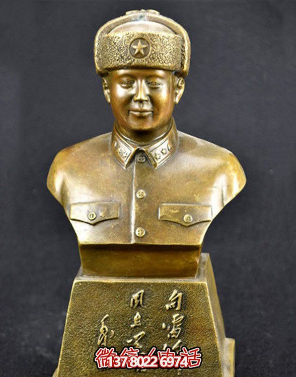 雷鋒半身銅雕，景區(qū)英雄雕塑