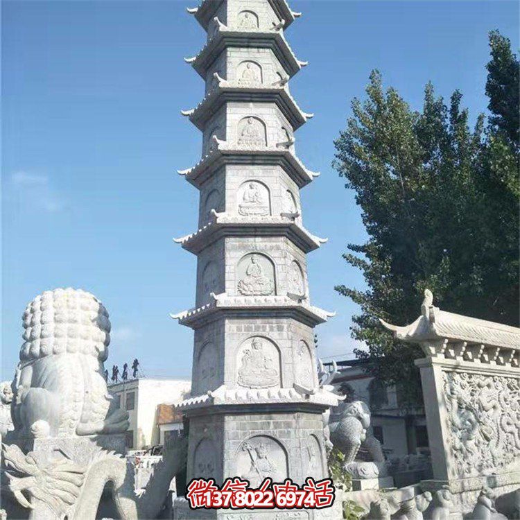 古典佛教雕塑藝術——精美青石舍利塔、石塔寺、佛塔