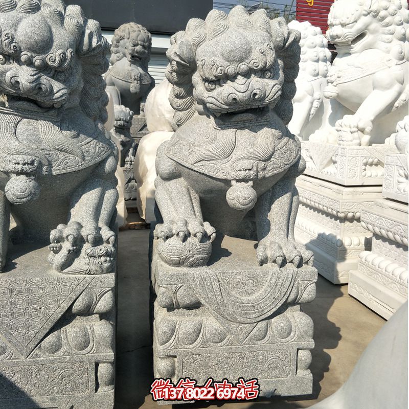 精美大理石獅子雕塑，裝點(diǎn)你的戶(hù)外庭院