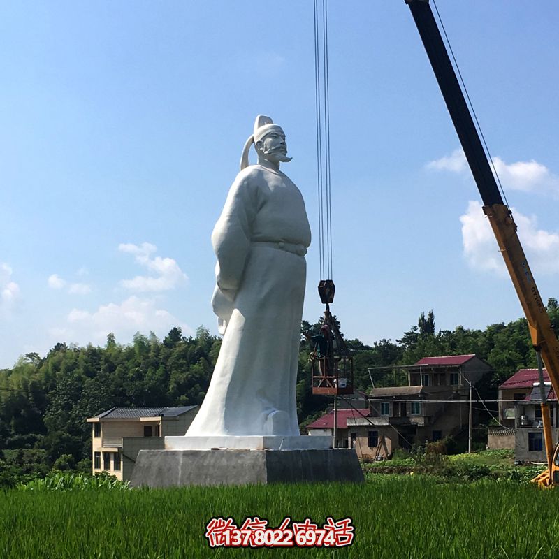 李白漢白玉雕塑，賞詩(shī)仙魅力，游覽大型景區(qū)公園