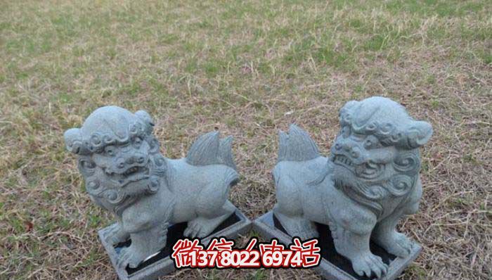 精美創(chuàng)意獅子大理石擺件，為戶外園林景觀增添更多美感