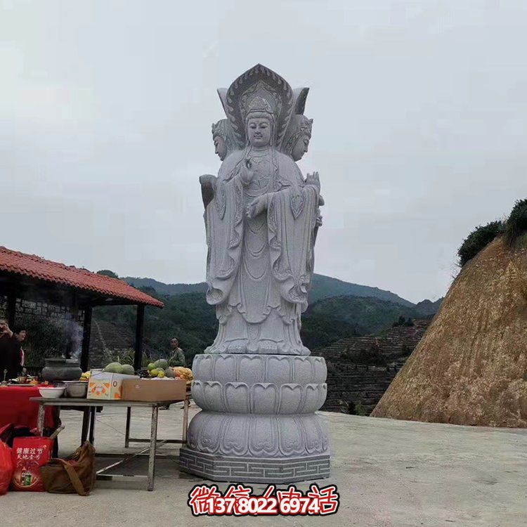 現(xiàn)代藝術(shù)石雕觀音雕塑，融入園林景觀的瑰麗大理石家園
