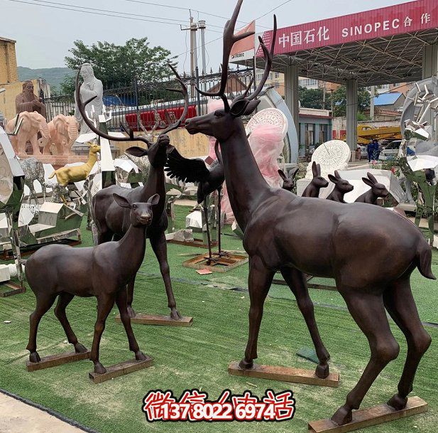 大型仿銅玻璃鋼擺件，非凡園林景觀戶外裝飾